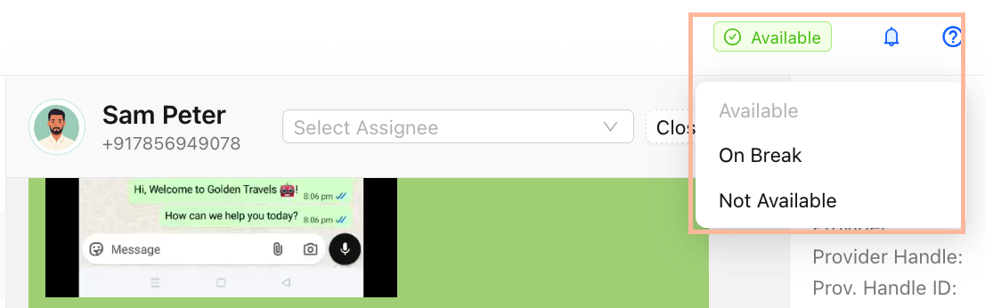 Chat User Availability